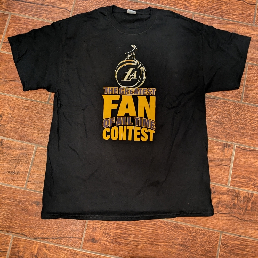 Los Angeles Lakers Greatest Fan Of All Time Contest Shirt XL #GFOAT
